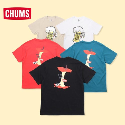 CHUMS洽洽鸟运动户外休闲短袖男女同款运动半袖百搭T恤CH01-2372 - 图3