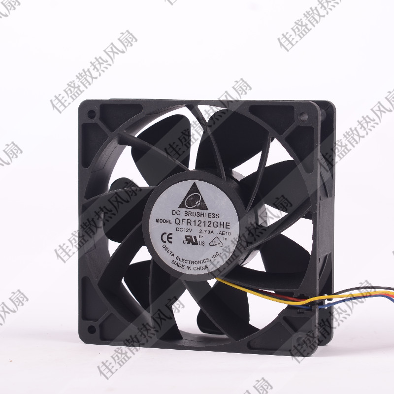 台达 QFR1212GHE 12V 2.7A 蚂蚁S7S9翼比特E9 T9 L3+通用散热风扇 - 图1