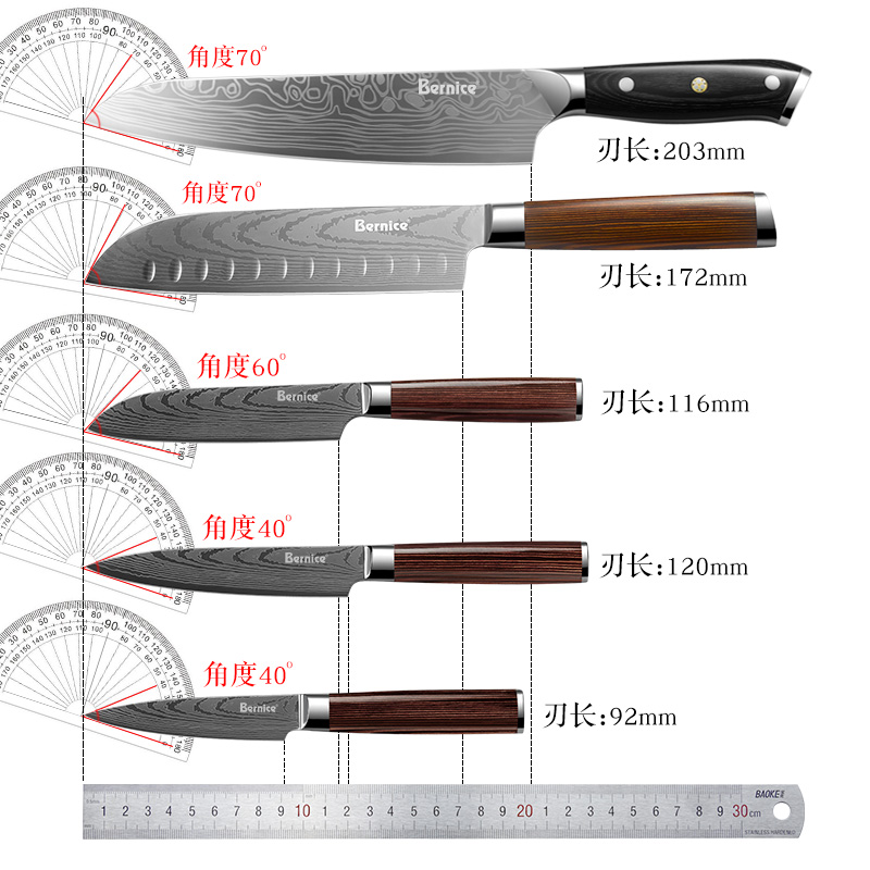 高档水果刀家用高硬度主厨刀德国进口不锈钢厨房专用刀具商用小刀 - 图3