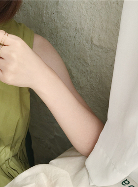 大发试验站时髦金戒指几何韩国