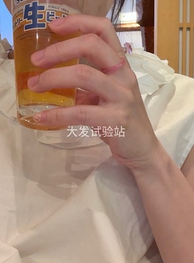 大发试验站 自制亚克力基础款戒圈小众趣味性少女感百搭指环中指
