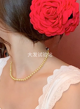 大发试验站 复古小众初秋淡水珍珠简约项链气质优雅小姐姐链子ins