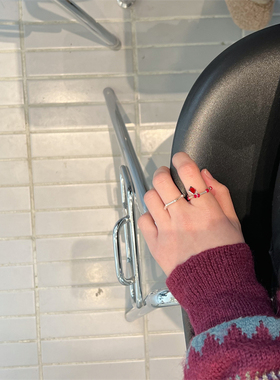 大发试验站 新年转运戒指竹节爱心小众设计戒圈气质精致弹力指环