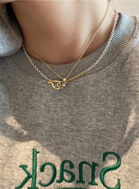 大发试验站女水晶天然石叠戴项链