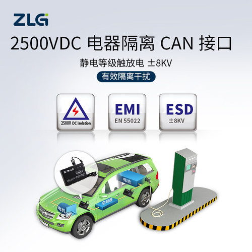 ZLG致远电子 工业CAN隔离网桥中继器集线器 CANHub-AS系列 - 图0
