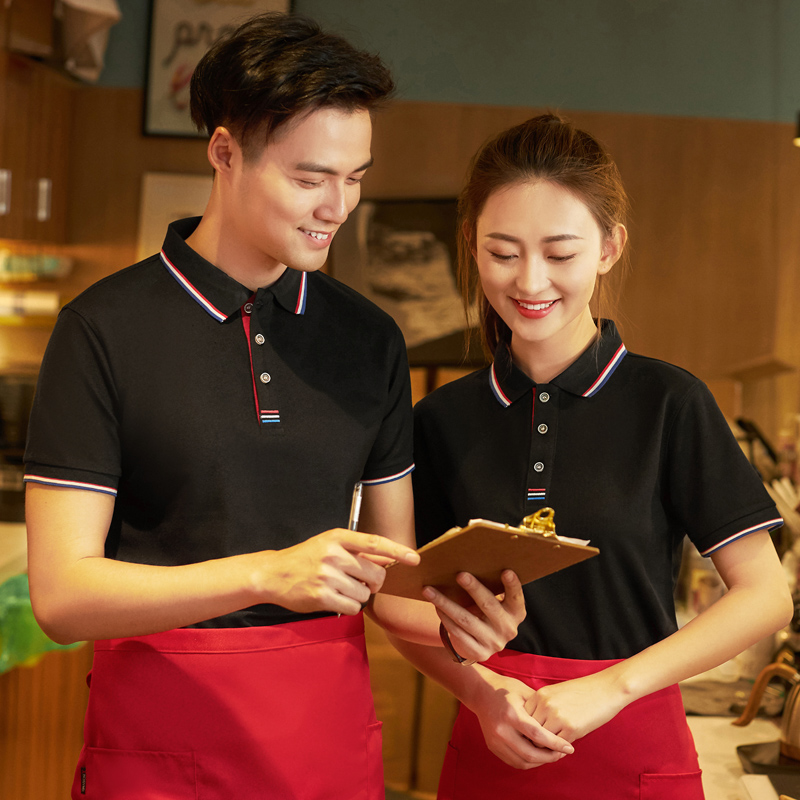 火锅店服务员女短袖快餐饭店工作服 利兰西工装制服