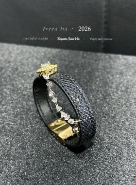 手链 PuppyJoy独家「黑钻」蛇皮手环高级手工定制