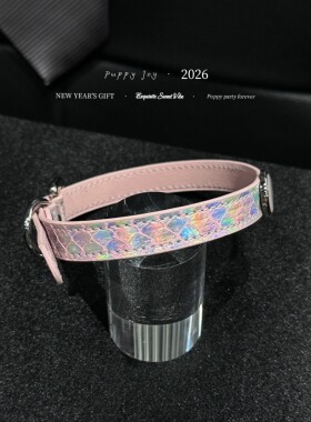 PuppyJoy独家「蓝粉小贝」choker项圈高级手工定制