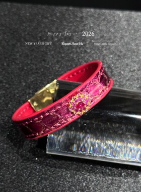 PuppyJoy独家「凤焰金鳞」蟒蛇皮手环高级手工定制