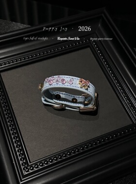 手链 PuppyJoy重工「小糖果」碎钻手缝擦色牛皮手环高级手工定制