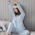 Sui hươu tháng quần áo mùa xuân và mùa thu cotton sau khi sinh phụ nữ mang thai dịch vụ nhà phù hợp với bà mẹ cho con bú đồ ngủ mùa thu và mùa đông cho ăn quần áo - Giải trí mặc / Mum mặc