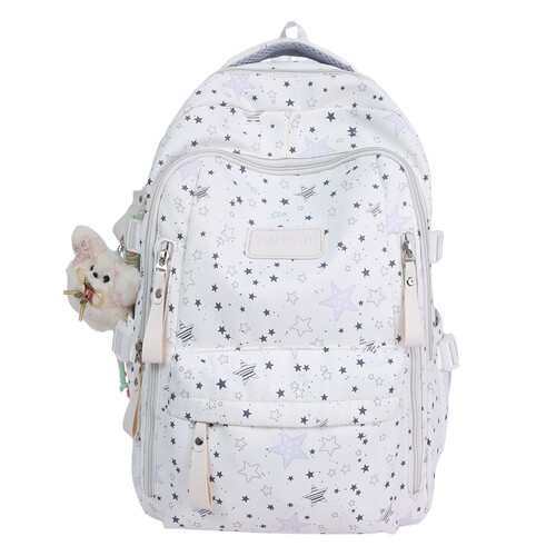 学院风书包女初中生韩版大容量高中学生五角星背包2026新款双肩包 - 图3