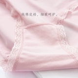 Нижнее белье, милые кружевные японские штаны для школьников, сексуальные шелковые трусы, средняя посадка