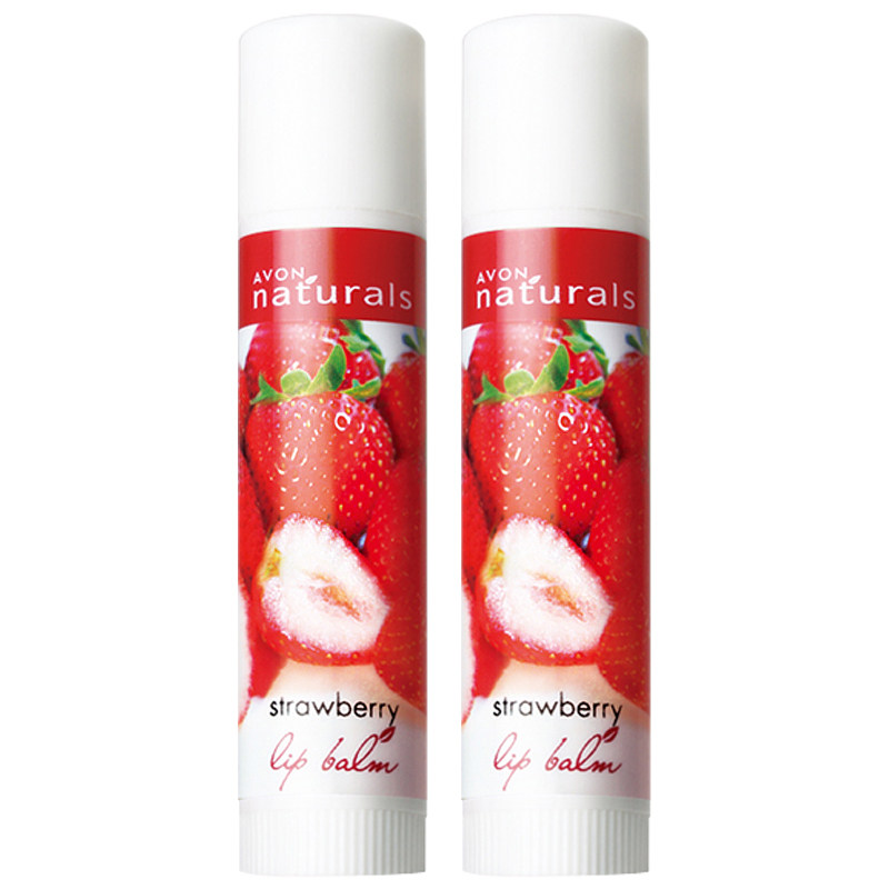 雅芳盈泽淡彩草莓4g*2滋润润唇膏 avon雅芳晨曦润唇膏