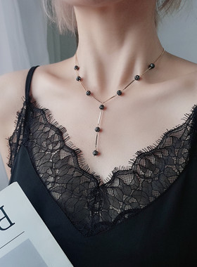 项链小众轻奢黑钻高级感choker