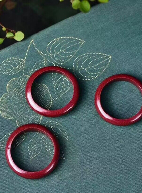 紫金砂指环 天然原矿朱砂指环跑环戒指 精工细作 做工精美