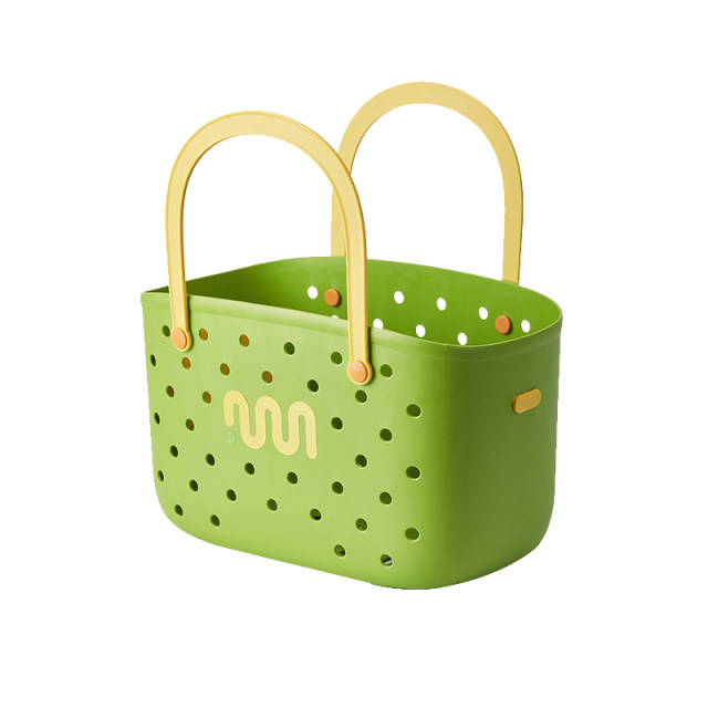 Dopamine hollow drainage and breathable portable bath basket