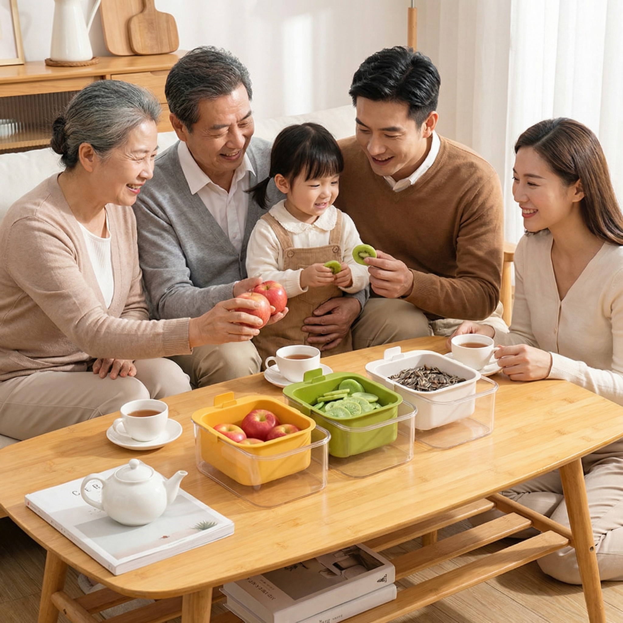 懒人客厅果盘家用零食专用果篮大容量长方形双层沥水盘水果盆,淘宝优惠券,粉丝福利购,淘宝优惠卷