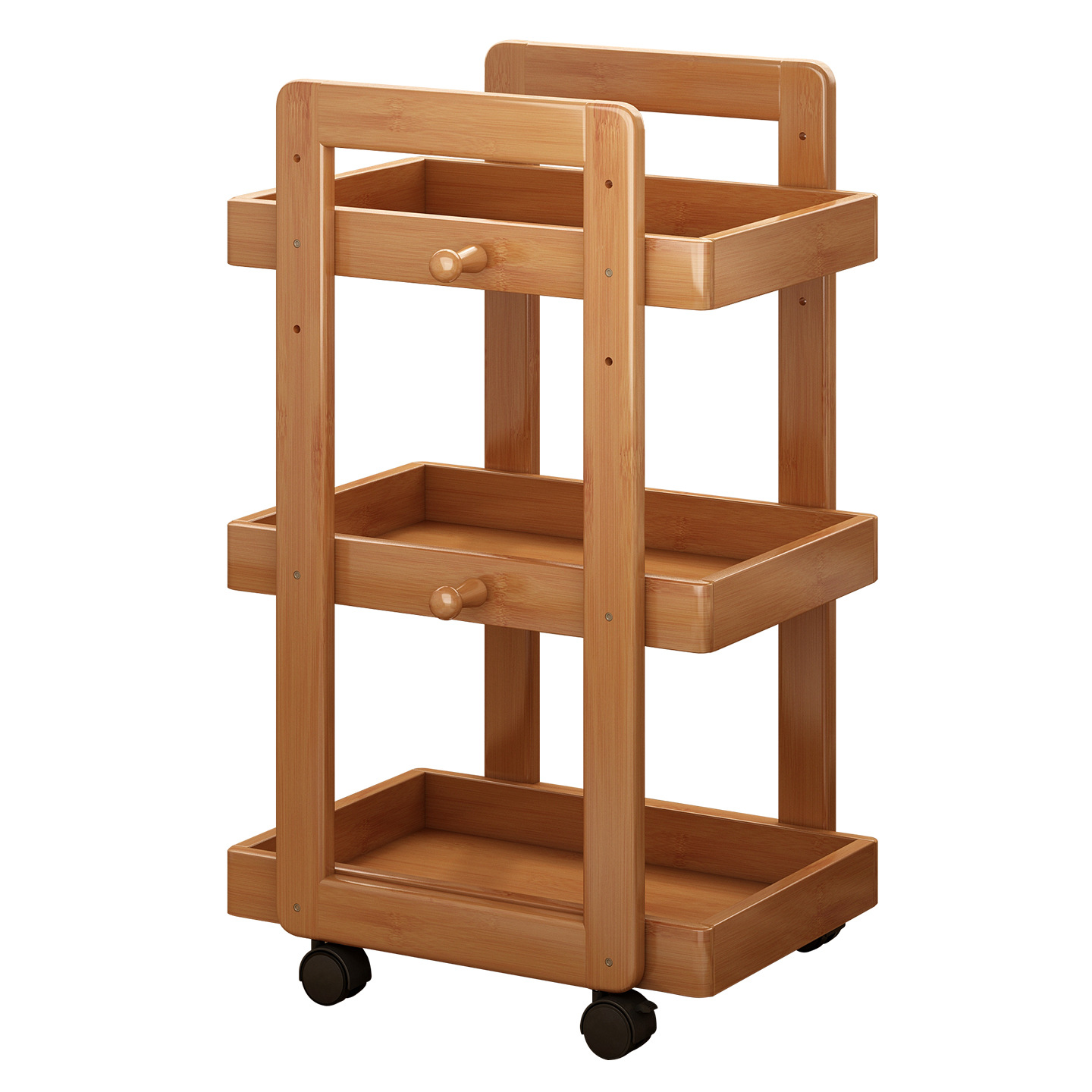 可移动置物架厨房调料架桌下小型书架手办摆件展示架多层零食架子 - 图3