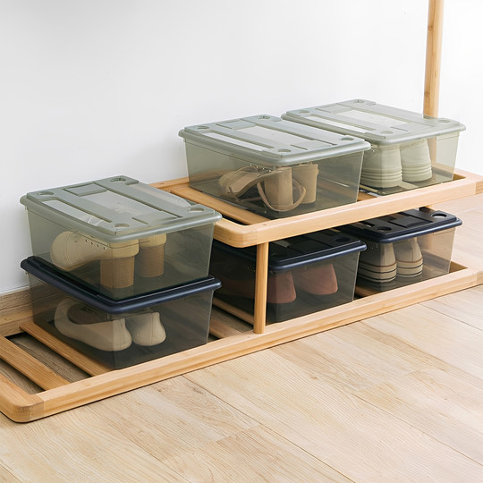 Home shoe box storage box with lid dustproof plastic