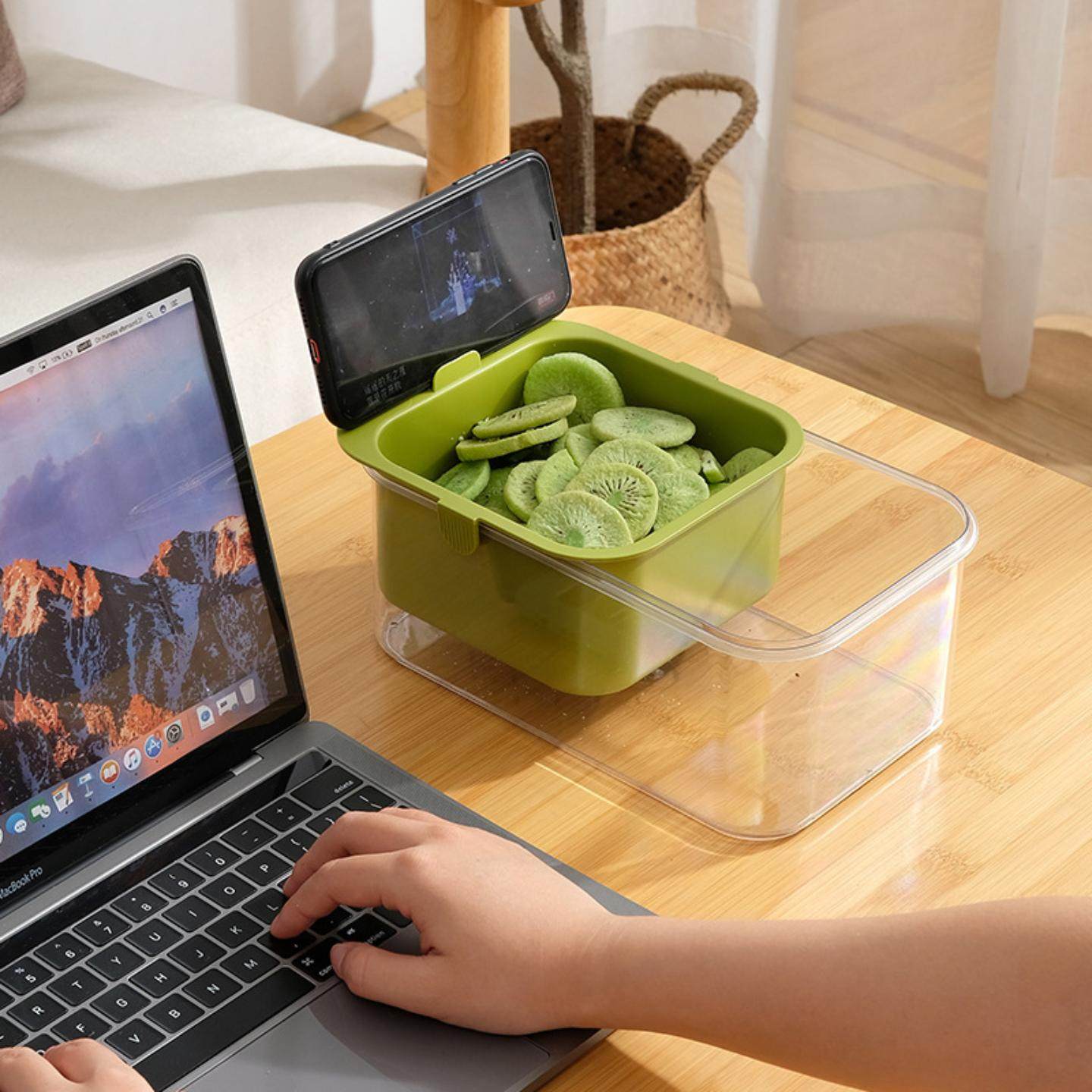 懒人客厅果盘家用零食专用果篮大容量长方形双层沥水盘水果盆,淘宝优惠券,粉丝福利购,淘宝优惠卷