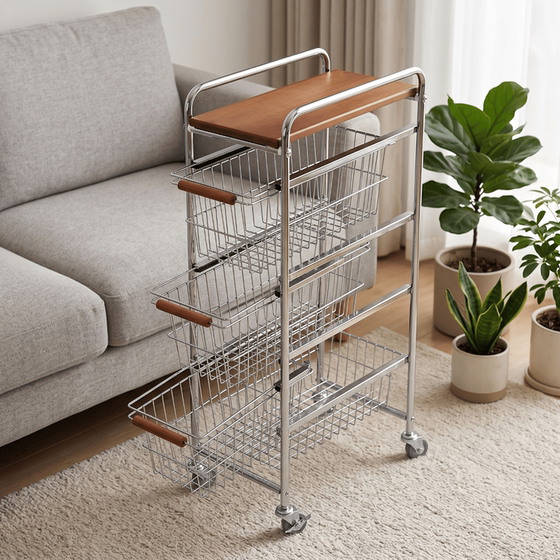 Medieval trolley storage rack snack rack multi-layer