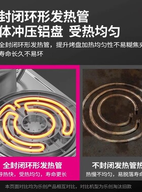 乐创新款电饼铛商用恒温