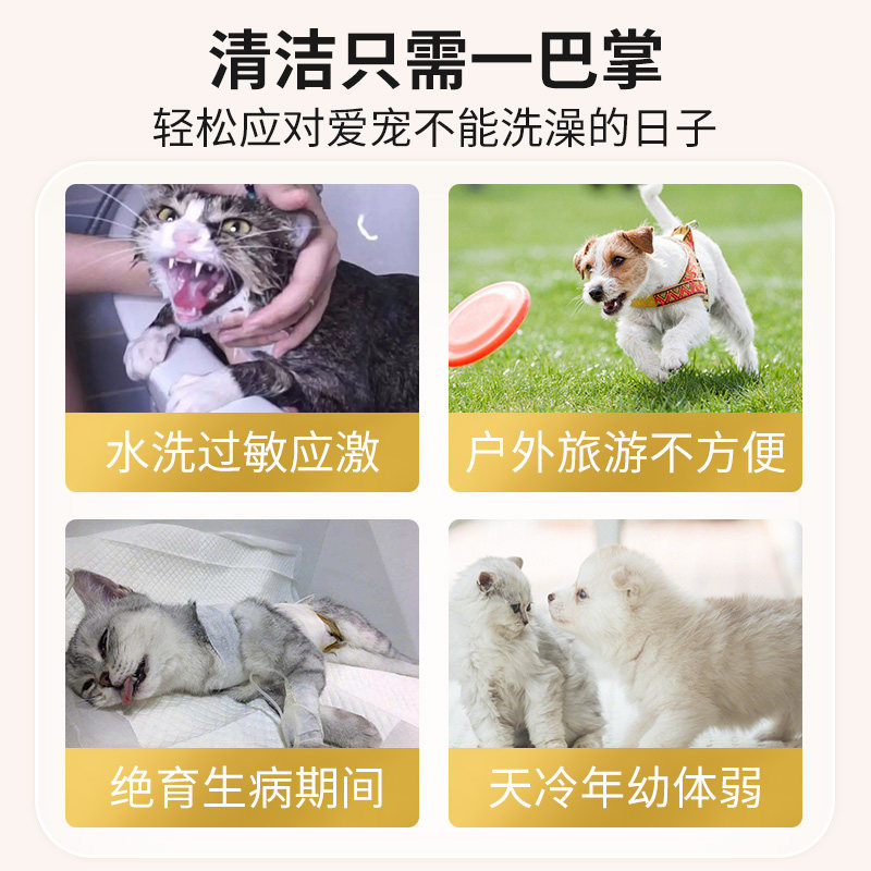 卡露诗猫咪宠物免洗手套湿巾猫专用狗狗洗澡干洗除臭洗护清洁用品,淘宝优惠券,粉丝福利购,淘宝优惠卷