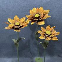 Wedding Celebration Road Citation Decoration Wedding Props Shop Window Handmade Flower Stage Arrangement Sunflower Paper Flowers Eva with pole leaves