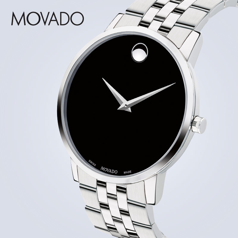 Movado/摩凡陀博物馆系列经典钢带石英瑞士男手表-图2