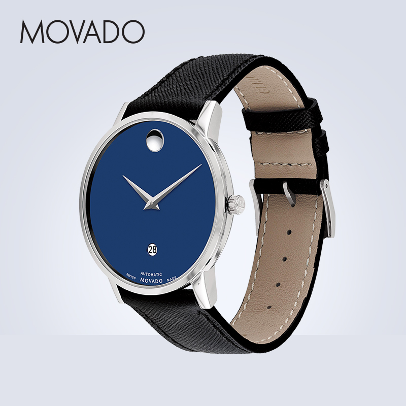 【520礼物】Movado/摩凡陀博物馆系列全新蓝摩设计瑞士机械表 - 图0