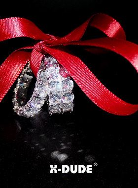 x-dude于适同款双排皓石戒指