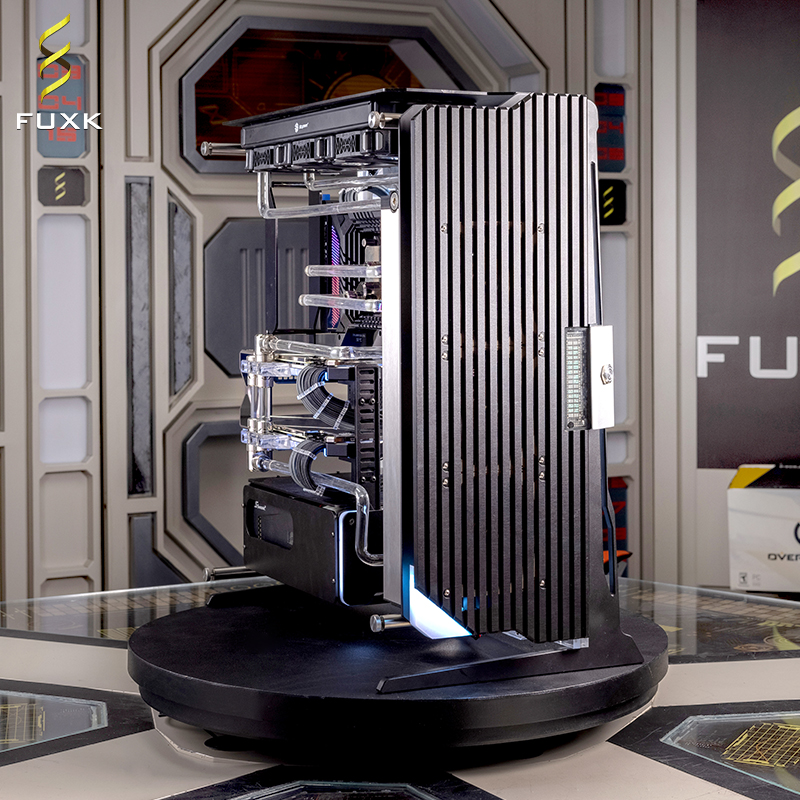 FUXK TouT2定制 i9 13900K/RTX 4090透明水路板分体式水冷电脑-图1