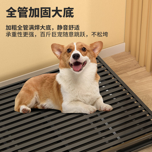 狗笼子大型犬中型犬萨摩耶金毛拉布拉多边牧狗狗带厕所狗笼l-大型 - 图3