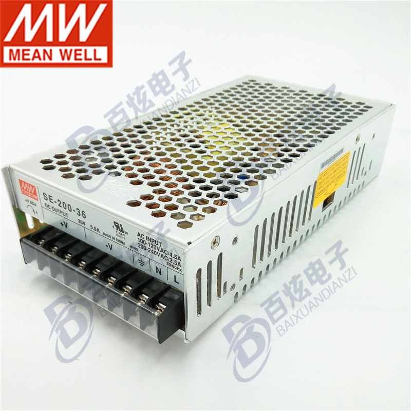 台湾明纬SE-200-36 200W 36V5.9A交流转直流开关电源-图0