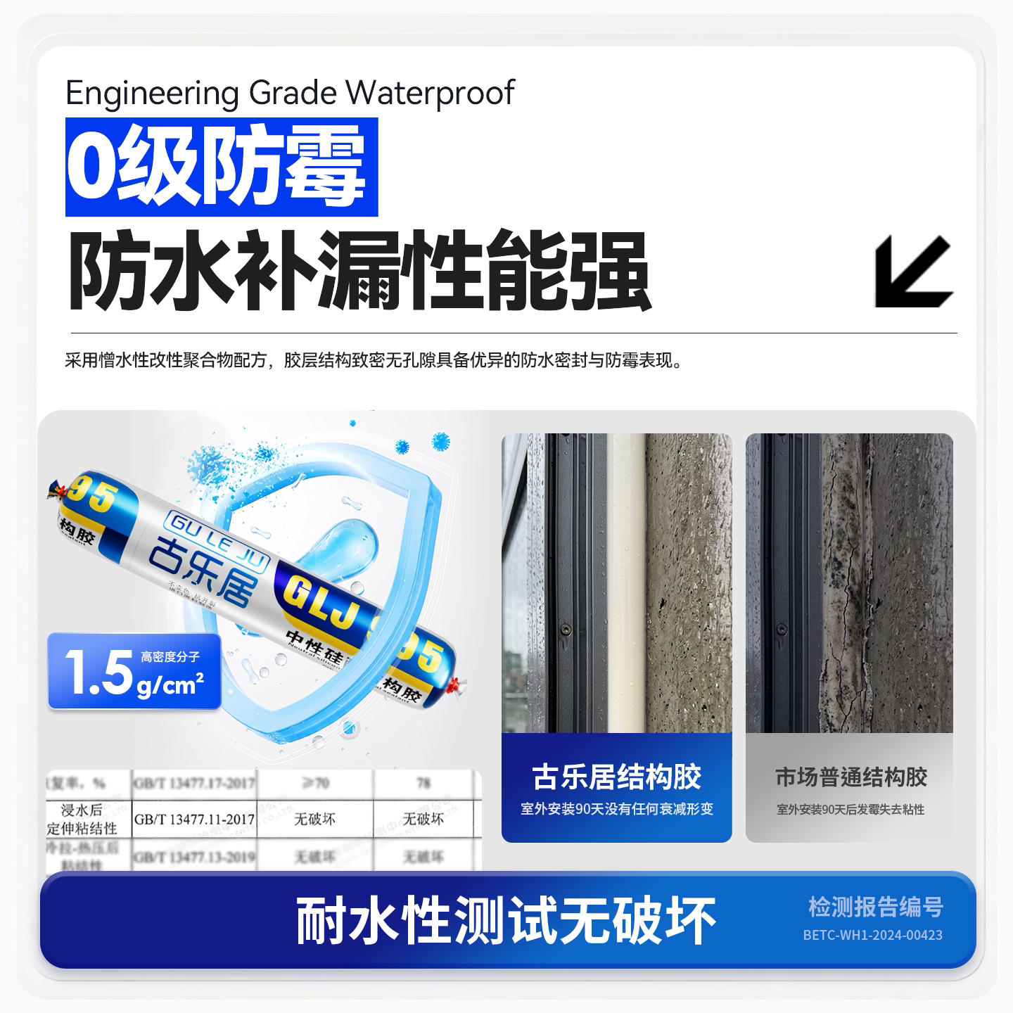 外墙防水结构胶室外耐候防晒玻璃胶强力高粘度高强度补漏门窗密封