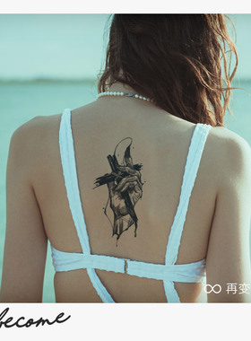 再变草本纹身贴希望之手高端男