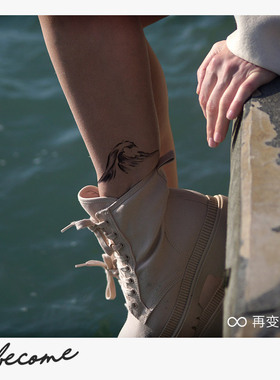 再变纹身贴海浪彩色锁骨防水女