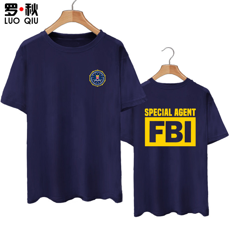 美联邦调查局FBI特工探员电影电视剧周边t恤衫短袖男女纯棉上衣服