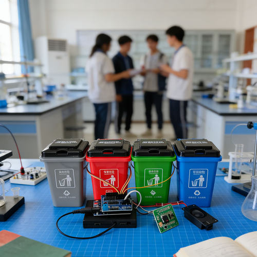 AI离线语音识别分类垃圾桶大学生DIY学习套件arduino智能创客作品 - 图2