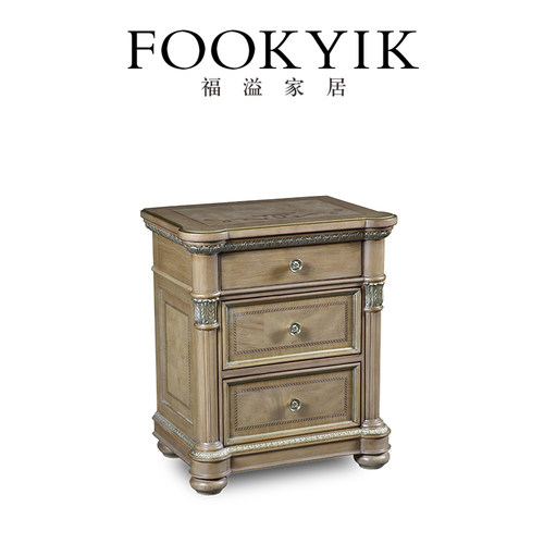 福溢家居 FOOKYIK意式翡冷翠欧式实木布艺床主卧现代简约轻奢家具 - 图3