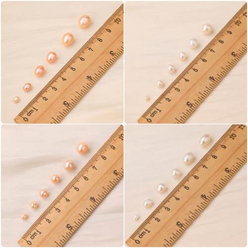 天然珍珠散珠有孔淡水小米珠正品真米粒珠子手工diy手链项链材料 - 图2