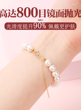 18k14k白金厚银闭口圈金属弹簧扣