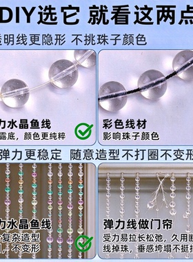无痕透明鱼线编织串珠耐磨水晶线