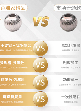 钛钢手串隔珠配件手链不锈钢配珠