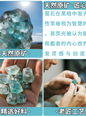 天然萤石散珠通孔圆珠手串隔珠