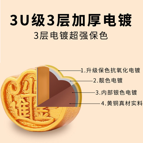 沙金配件镀18k不掉色小金珠diy手串配饰手链珠子串珠隔珠散珠配珠 - 图0