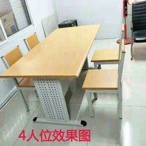 Steel Wood Reading Desk Library Chair Reading Room Table And Chairs Combination Reading Table Steel Bookshelves School Training I 