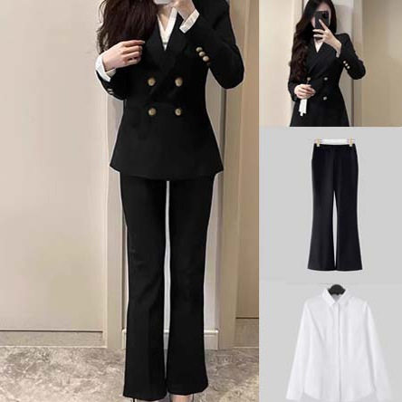 时尚套装女装春秋高端洋气修身显瘦商务免烫西装女大学生面试西服,淘宝优惠券,粉丝福利购,淘宝优惠卷
