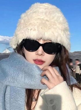 新款中古复古猫眼墨镜高级感欧美小框白色旅游简约美式嘻哈太阳眼